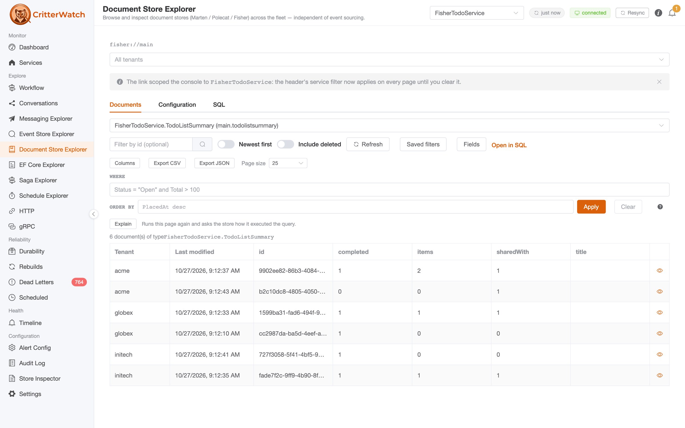 The Document Explorer